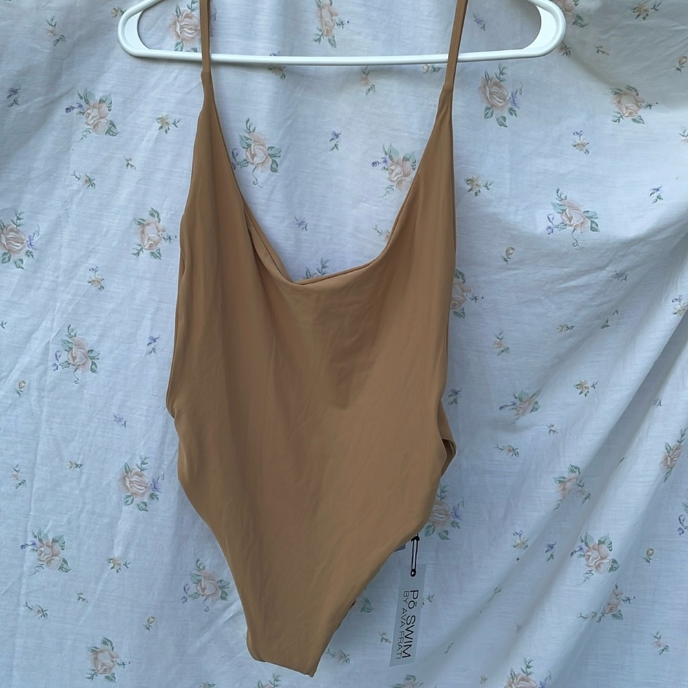 Nude colored one piece by Po Swim Ava Frati